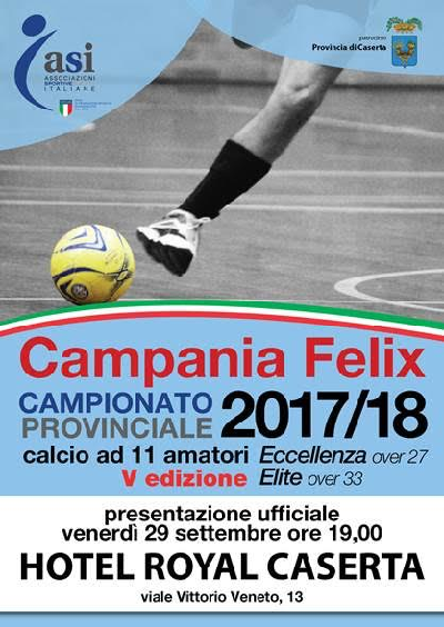 CALCIO 1 IL SETTORE CALCIO DEL COMITATO PROVINCIALE ASI PRESENTA LA STAGIONE 2017/18