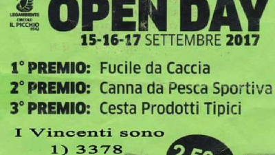 lega SEMBRAVA UNO SCHERZO...IL CIRCOLO DI LEGAMBIENTE PREMIA IL VINCITORE DELLA LOTTERIA CON UN FUCILE DA CACCIA