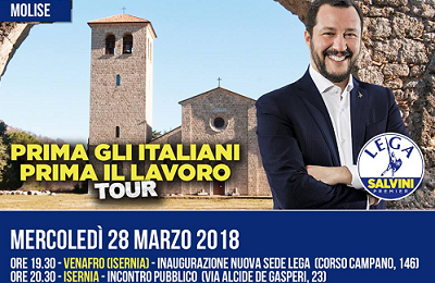 salvini DOMANI SALVINI IN MOLISE, CIRO GUERRIERO (MSN): VINCEREMO