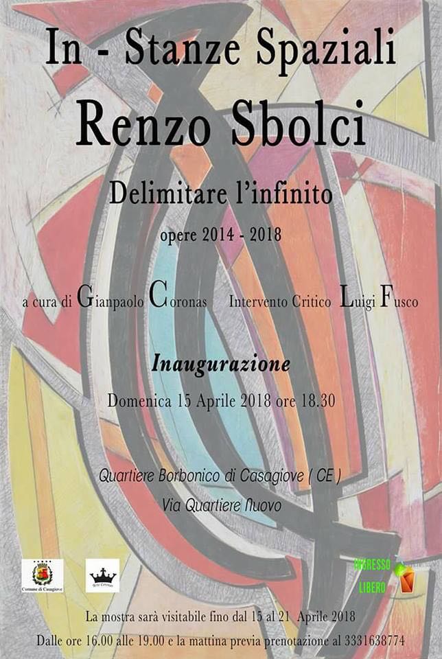 SBOLCI CASAGIOVE, ARRIVA IN STANZE SPAZIALI NUOVA MOSTRA DI RENZO SBOLCI