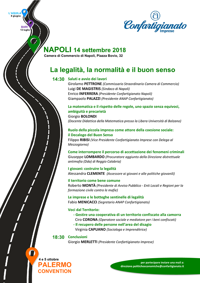 cs ConfartigianatoNA ConventionMezzogiorno LEGALITÀ, NORMALITÀ E IL BUON SENSO LA  CONVENTION DELLA CONFARTIGIANATO DI NAPOLI