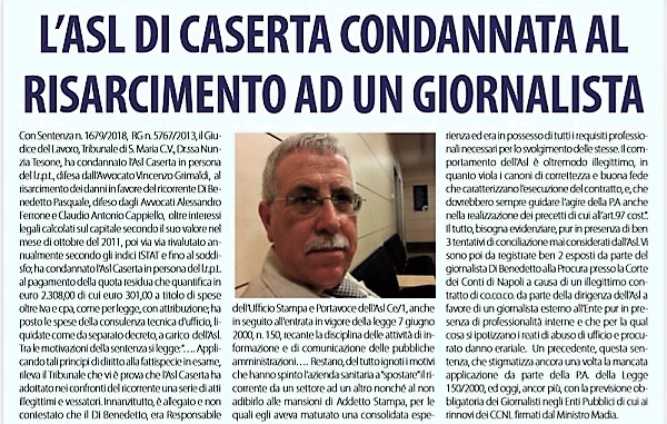 giornale di biasio ASL, LA CONDANNA DEI GIORNALISTI EUROPEI