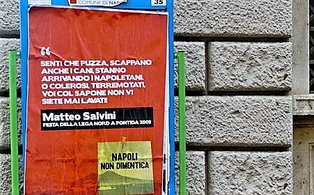 manifesto contro salvini NAPOLI, BAGNO DI FOLLA PER SALVINI...E PROTESTE