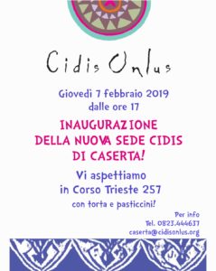 %name CIDIS ONLUS, INAUGURAZIONE IL 7 FEBBRAIO