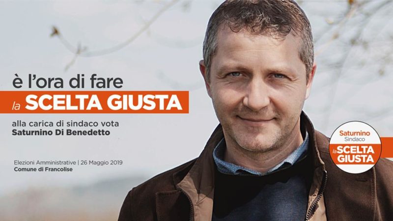 Saturnino Di Benedetto LA SCELTA GIUSTA PRESENTA LA LISTA A SOSTEGNO DI SATURNINO DI BENEDETTO