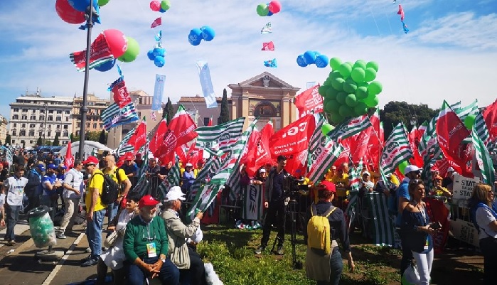 cgil cisl e uil piazza san giovanni DATECI RETTA, MANIFESTAZIONE UNITARIA DEI PENSIONATI A ROMA