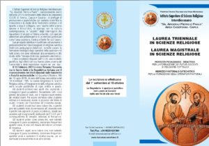 Brochure ISSR 2019 2020 1 300x210 APERTE LE ISCRIZIONI ALLA LAUREA MAGISTRALE DI SCIENZE RELIGIOSE