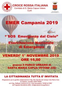 Locandina SOS Emergenza 212x300 SANTA MARIA CAPUA VETERE, EMER CAMPANIA 2019: ESERCITAZIONE AL PARCO URBANO