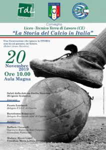 Locandina La storia del calcio 212x300 CONVEGNO SULLA STORIA DEL CALCIO IN ITALIA ALLISTITUTO TERRA DI LAVORO