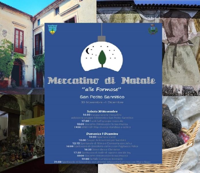 MERCATINO DI NATALE A SAN POTITO SAN POTITO SANNITICO, MERCATINO DI NATALE: ARTIGIANATO LOCALE, TORCINELLO E TARTUFO DEL MATESE PROTAGONISTI DEL WEEKEND