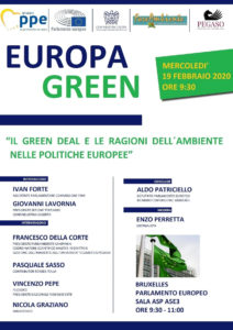 locandina convegno Bruxelles Grenn Deal 212x300 CONVEGNO A BRUXELLES SU GREEN DEAL E POLITICHE EUROPEE DELLAMBIENTE