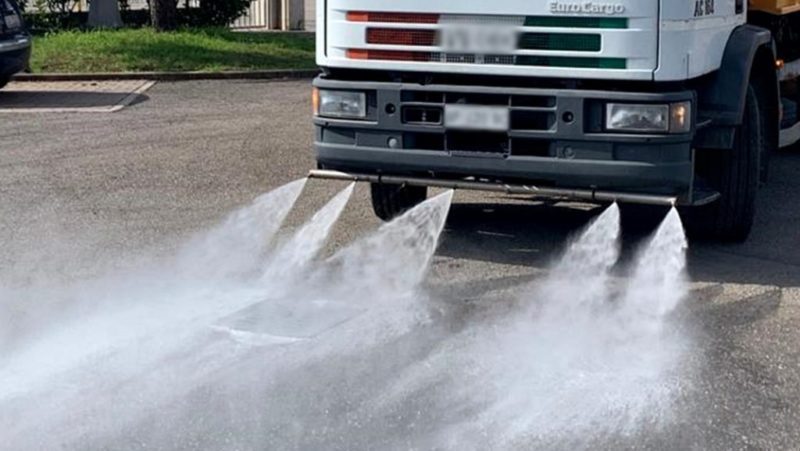 Sanificazione strade scaled CASERTA, ALLE 21 INIZIA LA SANIFICAZIONE A CURA DELLASL