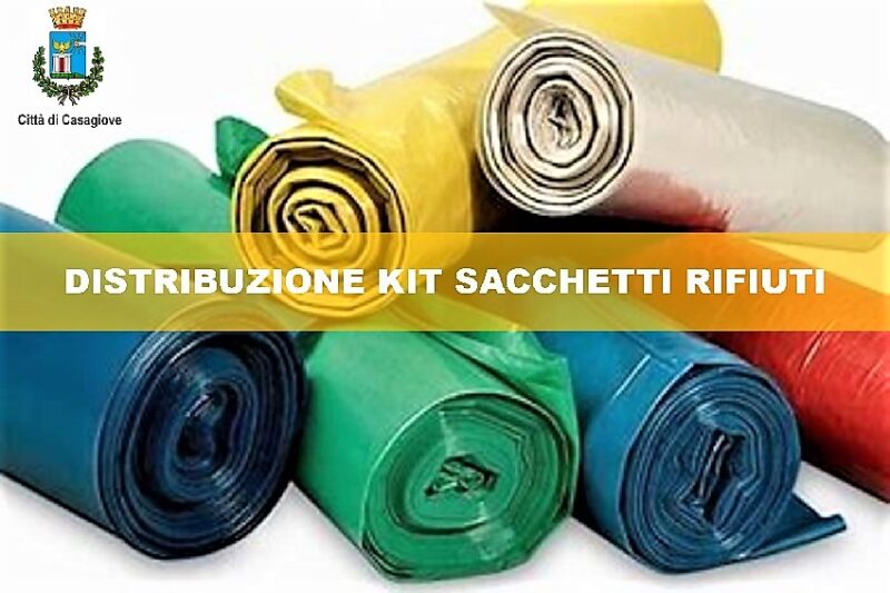 RIFIUTI CASAGIOVE scaled CASAGIOVE, RIPRENDE LA DISTRIBUZIONE DEI SACCHETTI PER RIFIUTI