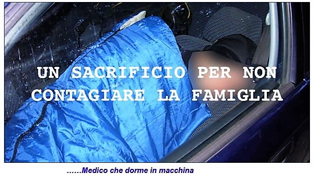 covid medico dorme in auto SILERI: “SIAMO IN GUERRA”   ASL: “ARMIAMOCI E PARTITE”