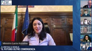 Live Azzolina 1 300x169 MINISTRO AZZOLINA ALLEVENTO AIDR: FUTURO SCUOLA LEGATO A DIGITALIZZAZIONE