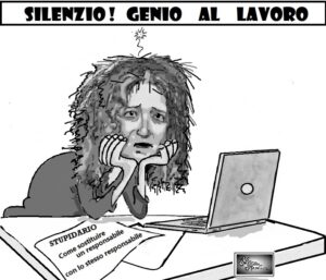 GENIO AL LAVORO 300x257 LE VIGNETTE DI SILVANA