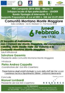 locandina IV incontro di animazione Comunita Montana Monte Maggiore lunedi 6 febbraio 212x300 GAL ALTO CASERTANO ARRIVA A FORMICOLA