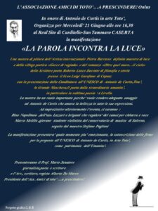 %name LA PAROLA INCONTRA LA LUCE, EVENTO AL REAL SITO DI CARDITELLO IL 21 GIUGNO