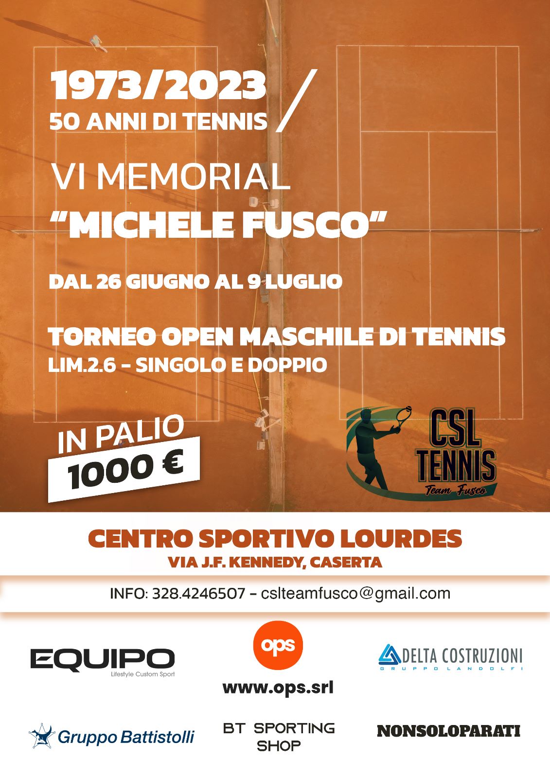 LOcandina Tennis 1973/2023 CINQUANT’ANNI DI TENNIS NEL CENTRO SPORTIVO N.S. LOURDES