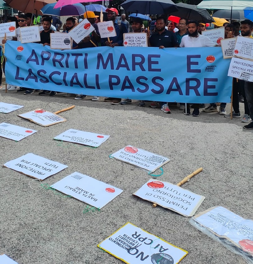 %name CENTRO SOCIALE EX CANAPIFICIO E MOVIMENTO MIGRANTI E RIFUGIATI DI CASERTA IN PRESIDIO ANTIRAZZISTA CONTRO LA LEGGE CUTRO