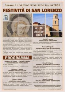 san lorenzo 212x300 Aversa, dal 6 agosto si celebra la Festa di San Lorenzo