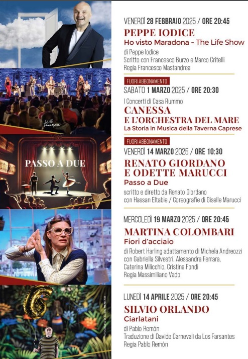 2 3 BENEVENTO, AL TEATRO COMUNALE VITTORIO EMMANUELE INIZIA LA STAGIONE TEATRALE INVERNALE 2024 25: ECCO IL PROGRAMMA