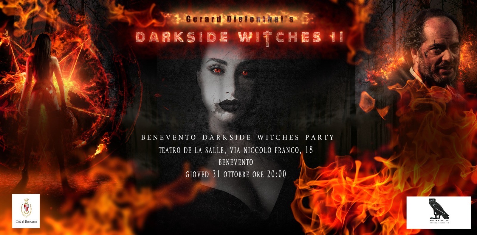 %name AL TEATRO DE LA SALLE DI BENEVENTO EVENTO DI LANCIO DELL’HORROR NETFLIX “DARKSIDE WITCHES II”