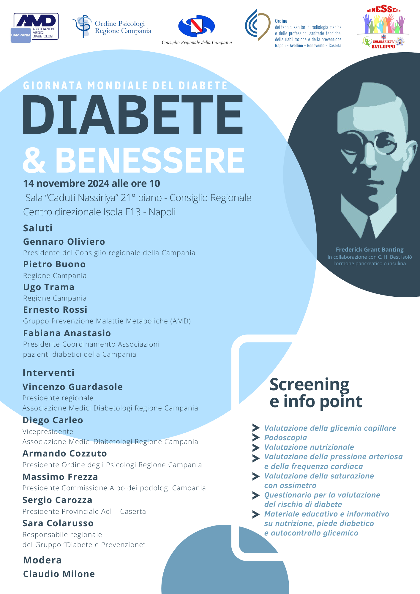 1 “DIABETE&BENESSERE”, PROTOCOLLO D’INTESA TRA IL CONSIGLIO REGIONALE, L’ASSOCIAZIONE DIABETOLOGI E ACLI CASERTA