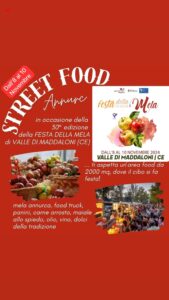 Street Food alla Festa della Mela 8 10 novembre 2024 169x300 LA FESTA DELLA MELA ARRIVA A VALLE DI MADDALONI DALL8 AL 10 NOVEMBRE