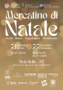 %name SAN NICOLA LA STRADA, ARRIVA IL MERCATINO DI NATALE IL 21 E 22 DICEMBRE