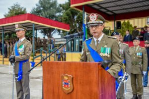 Allocuzione del Brig. Gen. Colavero 1 300x200 MADDALONI,  SANDRO CORRADI NUOVO BRIGADIER GENERALE DELLA SCUOLA DI COMMISSARIATO DELLESERCITO